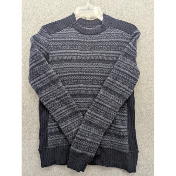 Fossil Sweater Mens Large Patterned Wool Crewneck Pullover Warm Winter Casual - Picture 1 of 8